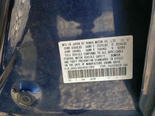 Photo 9 VIN: JH4CL96938C017902 - ACURA TSX 