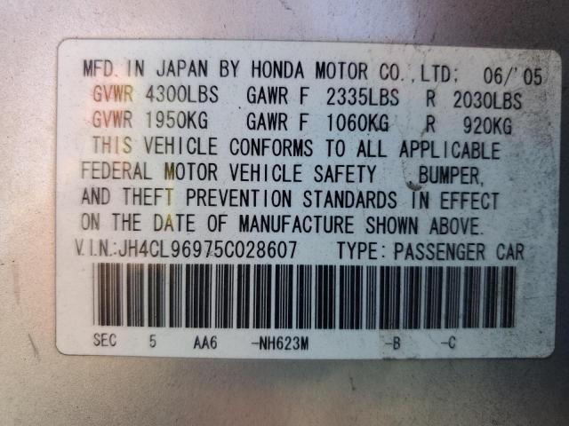 Photo 11 VIN: JH4CL96975C028607 - ACURA TSX 