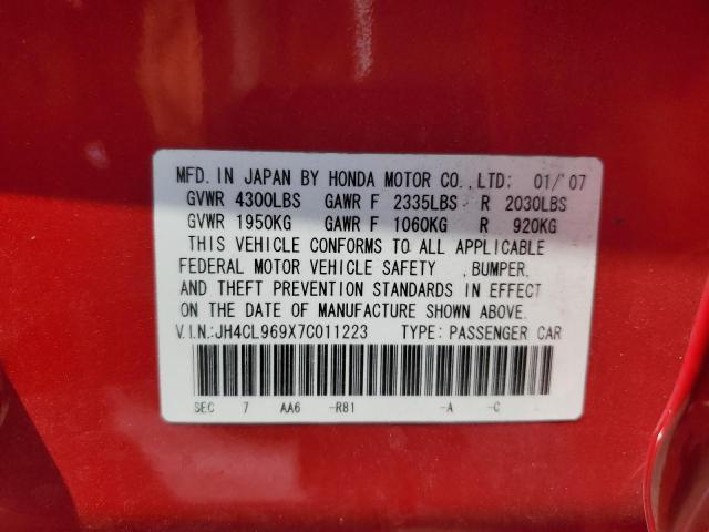 Photo 12 VIN: JH4CL969X7C011223 - ACURA TSX 