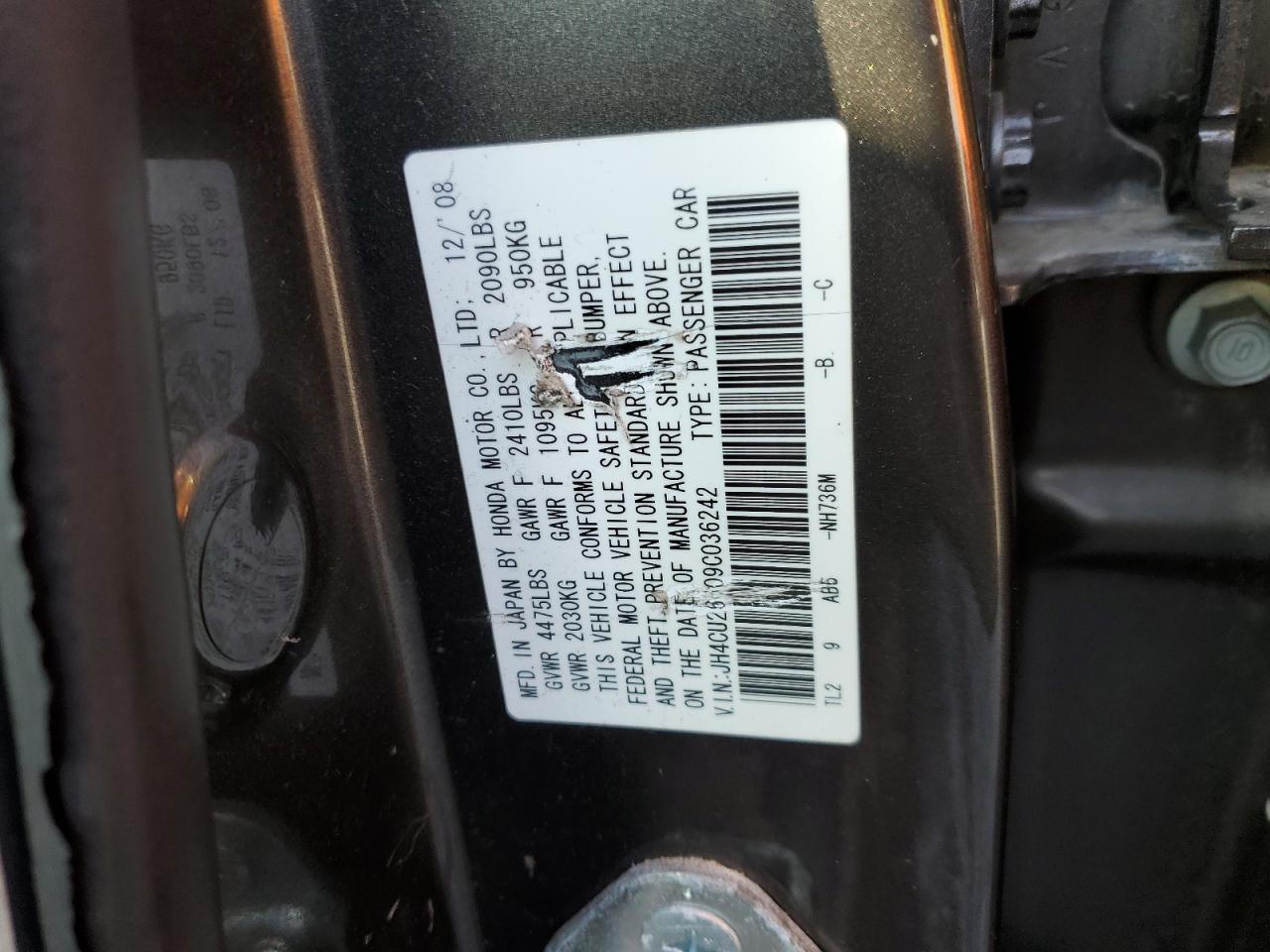 Photo 11 VIN: JH4CU26609C036242 - ACURA TSX 