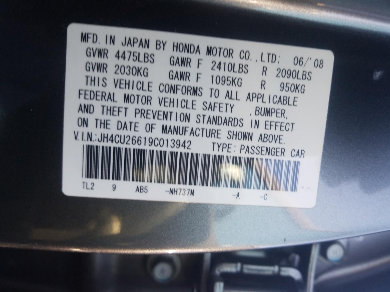 Photo 9 VIN: JH4CU26619C013942 - ACURA TSX 