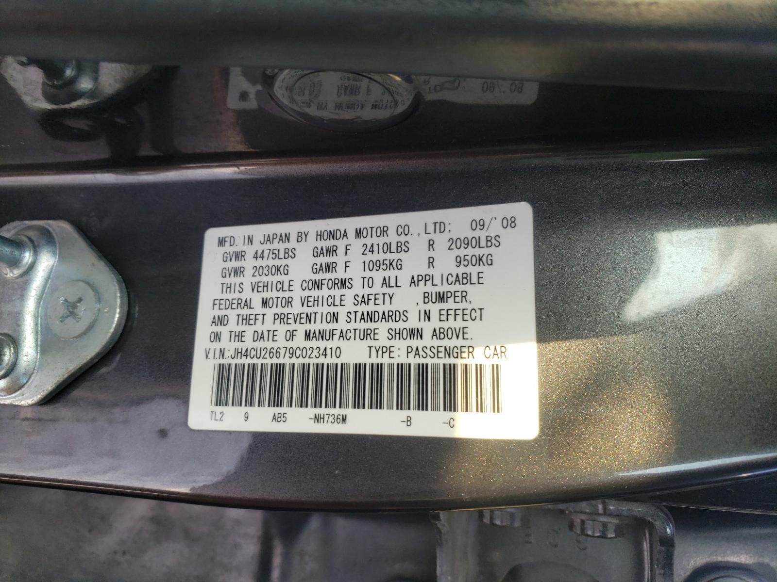 Photo 9 VIN: JH4CU26679C023410 - ACURA TSX 