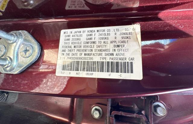 Photo 9 VIN: JH4CU26699C002395 - ACURA TSX 