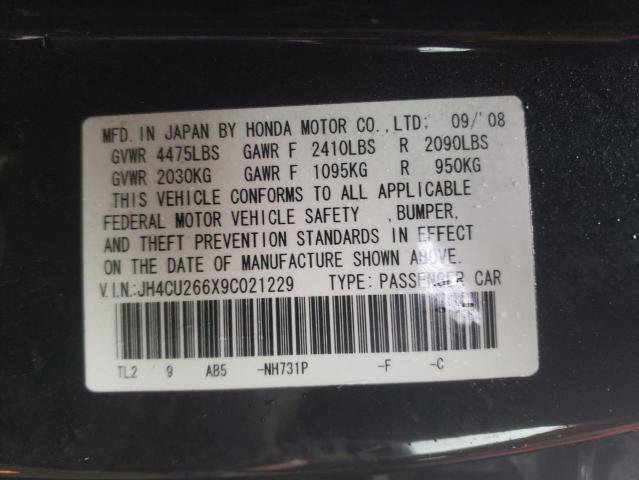 Photo 9 VIN: JH4CU266X9C021229 - ACURA TSX 