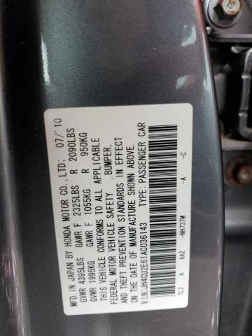 Photo 11 VIN: JH4CU2E61AC036143 - ACURA TSX 