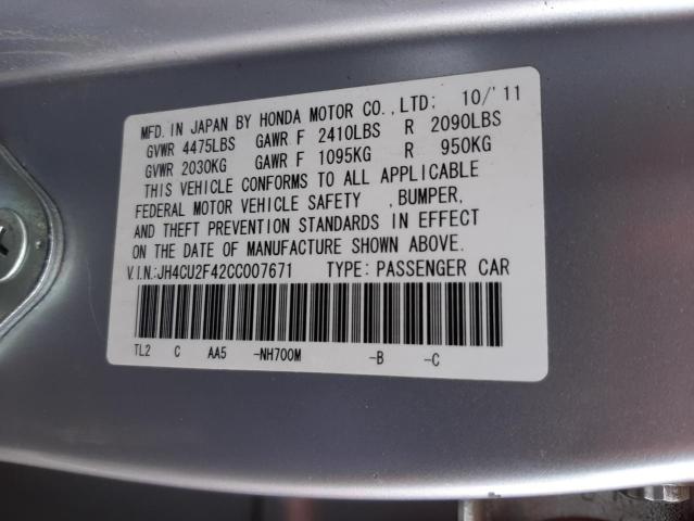 Photo 9 VIN: JH4CU2F42CC007671 - ACURA TSX 