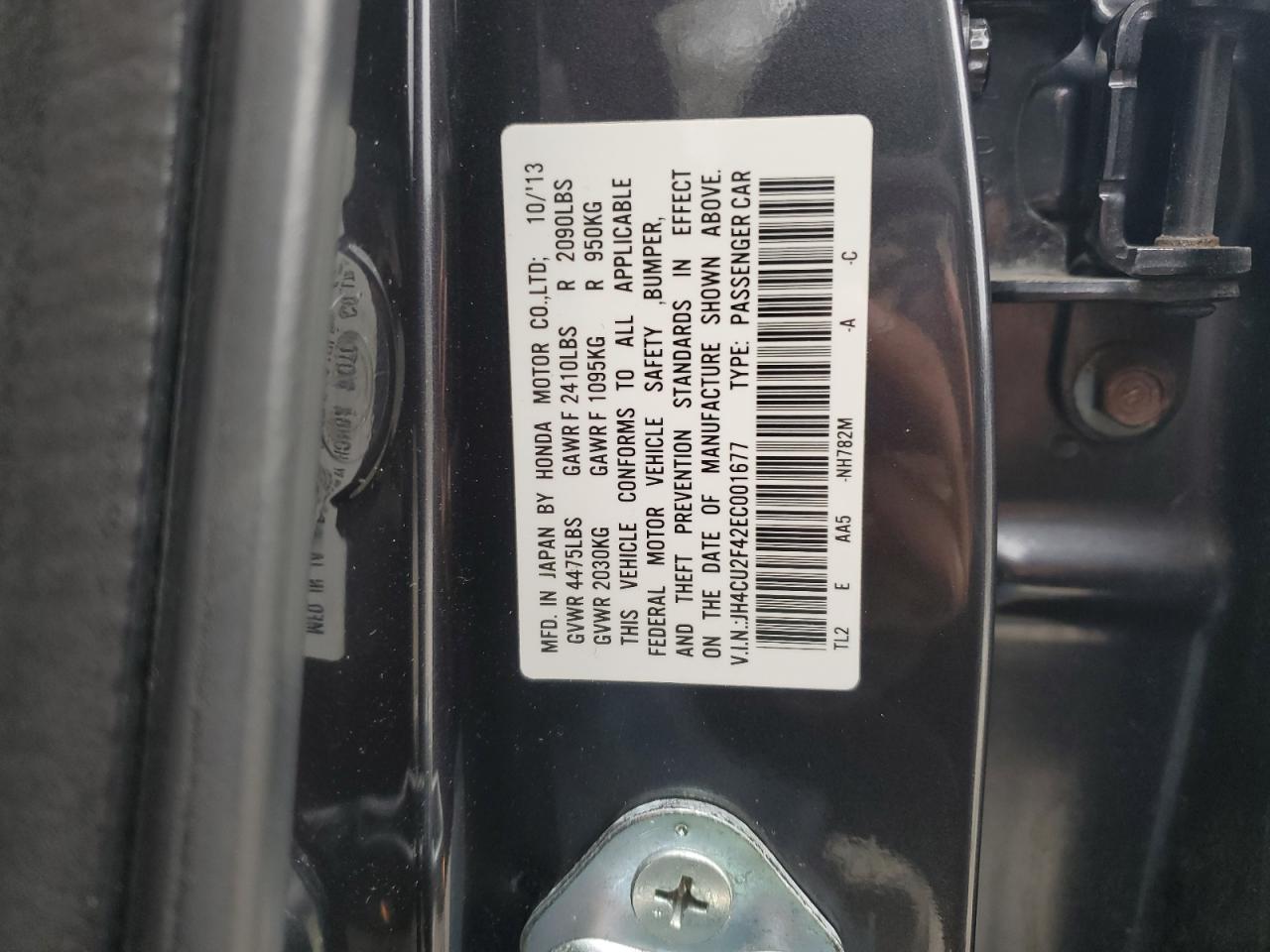 Photo 11 VIN: JH4CU2F42EC001677 - ACURA TSX 