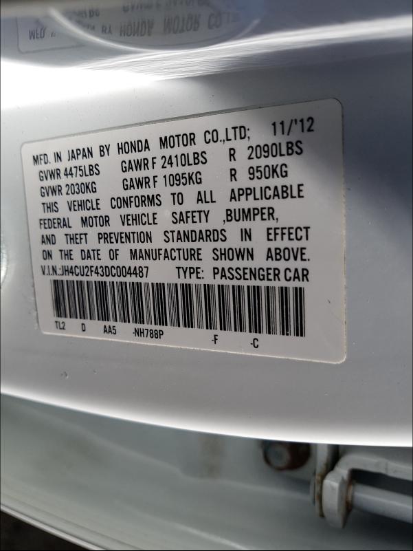 Photo 9 VIN: JH4CU2F43DC004487 - ACURA TSX 