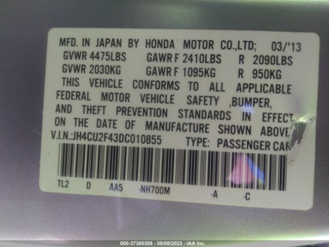 Photo 8 VIN: JH4CU2F43DC010855 - ACURA TSX 