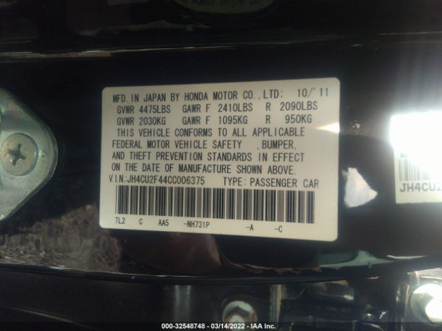 Photo 8 VIN: JH4CU2F44CC006375 - ACURA TSX 