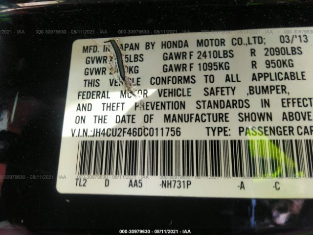 Photo 8 VIN: JH4CU2F46DC011756 - ACURA TSX 