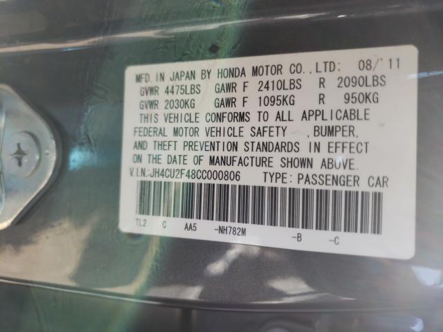 Photo 9 VIN: JH4CU2F48CC000806 - ACURA TSX 