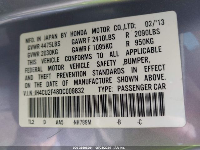 Photo 8 VIN: JH4CU2F48DC009832 - ACURA TSX 