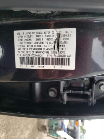 Photo 9 VIN: JH4CU2F4XCC003125 - ACURA TSX 