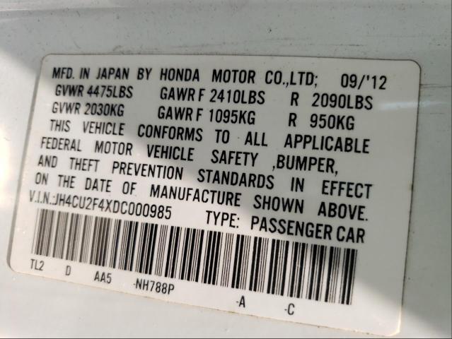 Photo 9 VIN: JH4CU2F4XDC000985 - ACURA TSX 