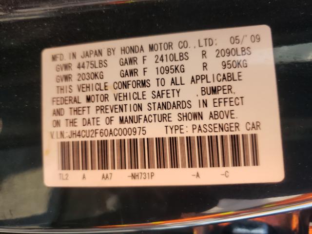 Photo 9 VIN: JH4CU2F60AC000975 - ACURA TSX 