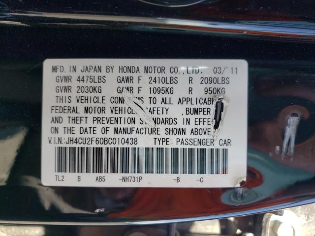 Photo 9 VIN: JH4CU2F60BC010438 - ACURA TSX 