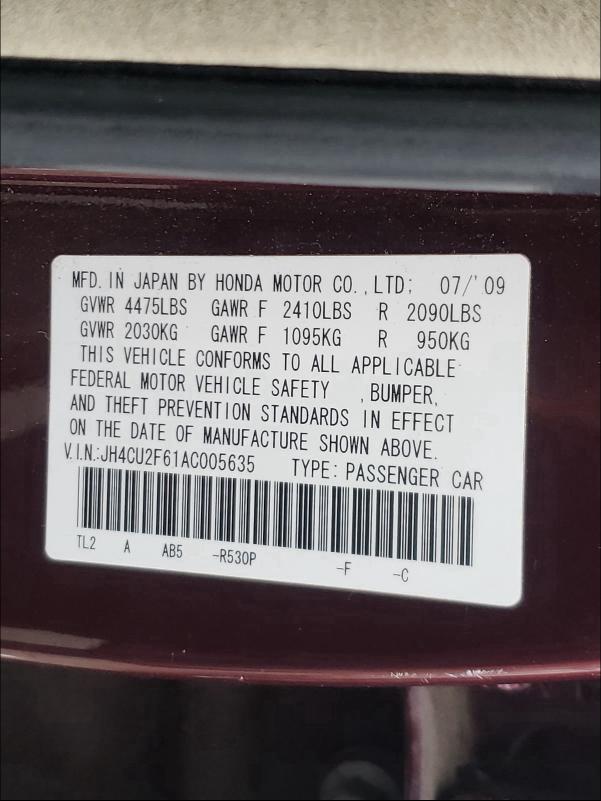 Photo 9 VIN: JH4CU2F61AC005635 - ACURA TSX 