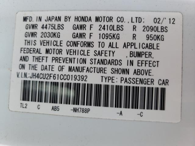 Photo 9 VIN: JH4CU2F61CC019392 - ACURA TSX TECH 