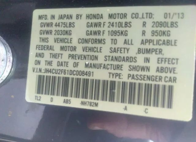 Photo 8 VIN: JH4CU2F61DC008491 - ACURA TSX 