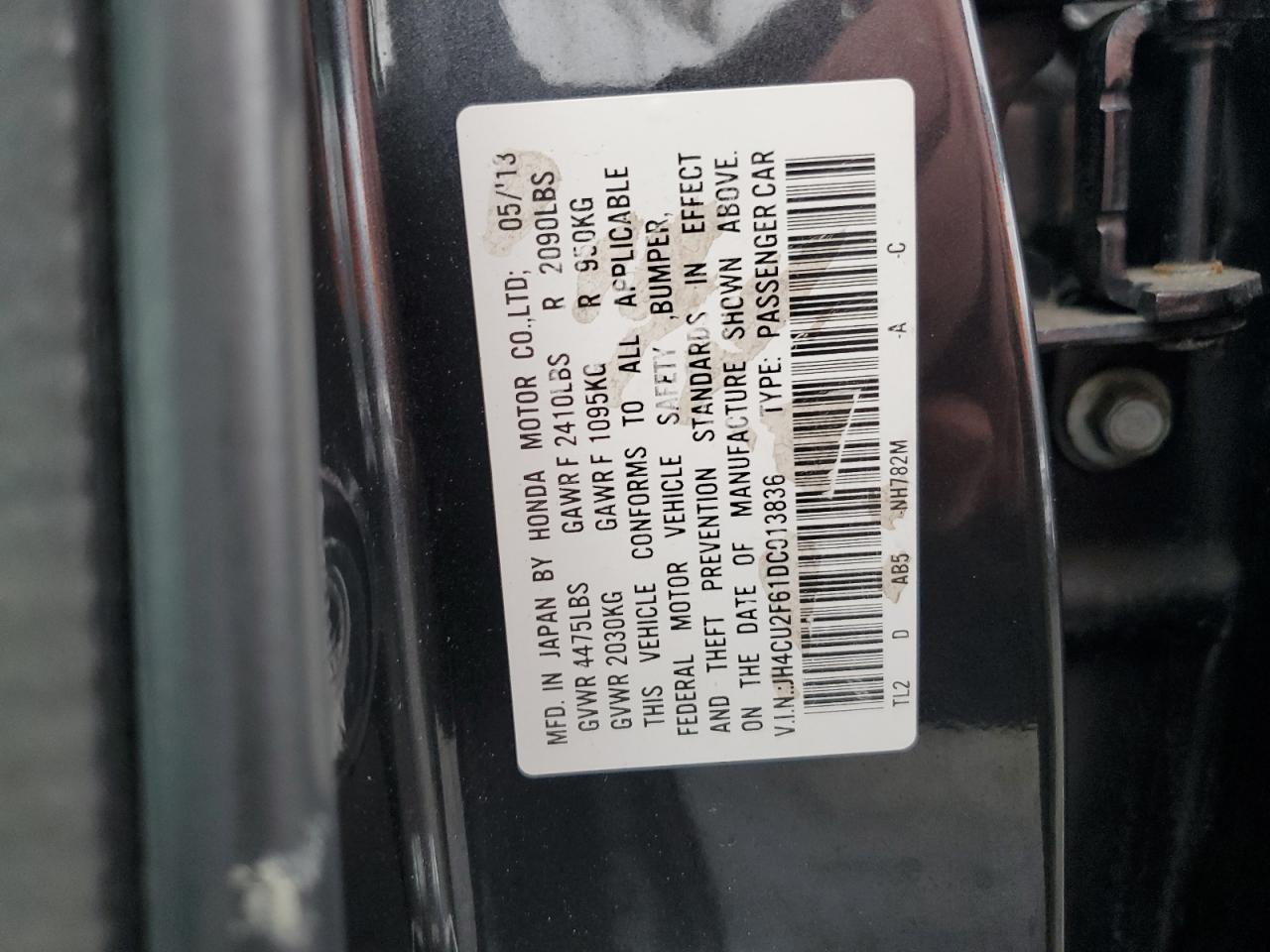 Photo 11 VIN: JH4CU2F61DC013836 - ACURA TSX 