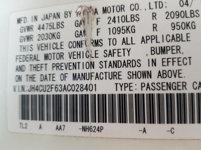 Photo 9 VIN: JH4CU2F63AC028401 - ACURA TSX 