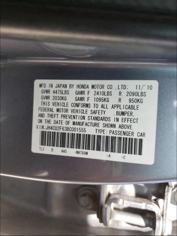 Photo 9 VIN: JH4CU2F63BC001555 - ACURA TSX 