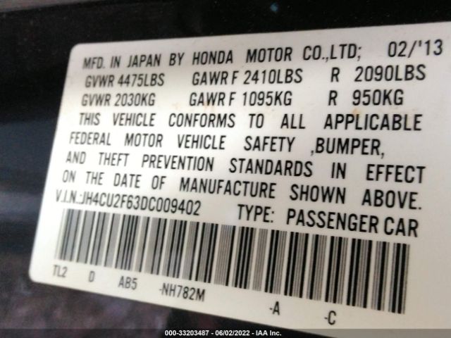 Photo 8 VIN: JH4CU2F63DC009402 - ACURA TSX 