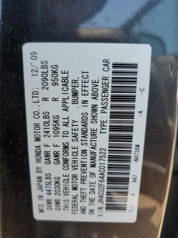 Photo 12 VIN: JH4CU2F64AC017522 - ACURA TSX 