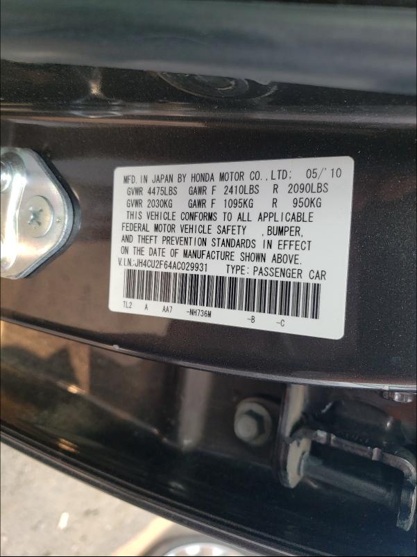 Photo 9 VIN: JH4CU2F64AC029931 - ACURA TSX 