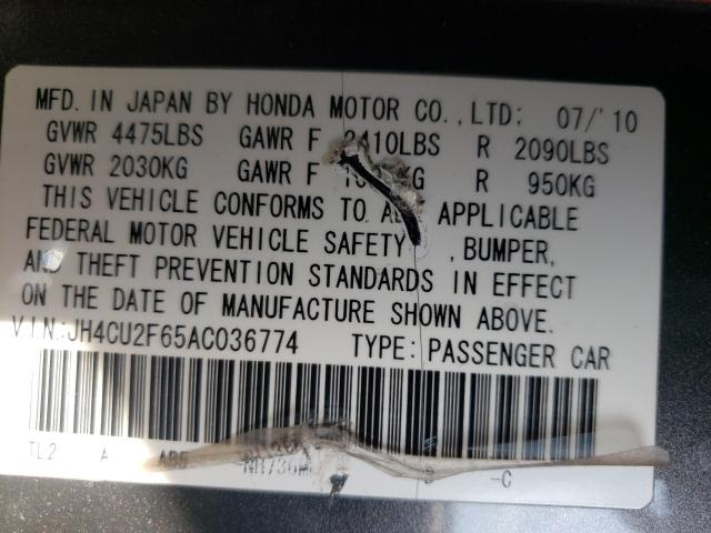 Photo 9 VIN: JH4CU2F65AC036774 - ACURA TSX 