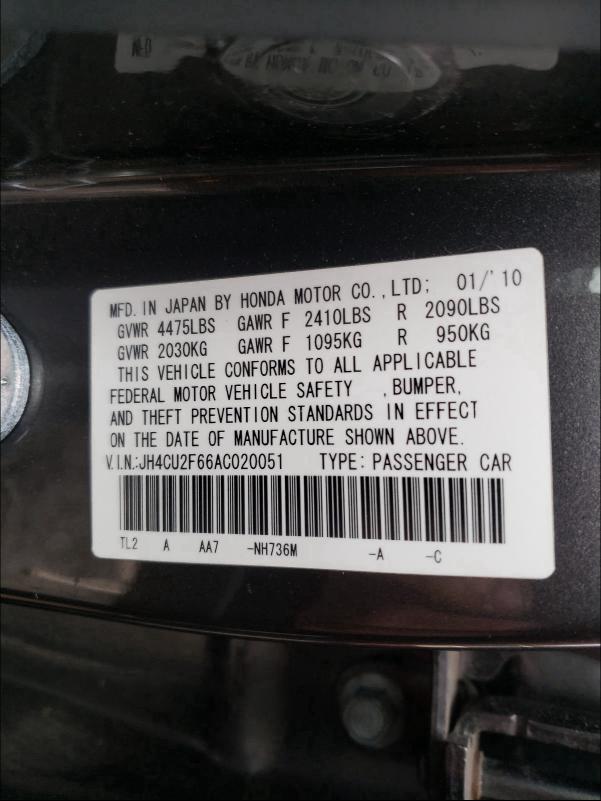 Photo 9 VIN: JH4CU2F66AC020051 - ACURA TSX 