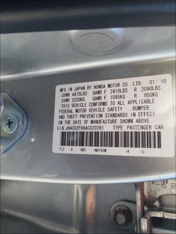 Photo 9 VIN: JH4CU2F66AC020261 - ACURA TSX 