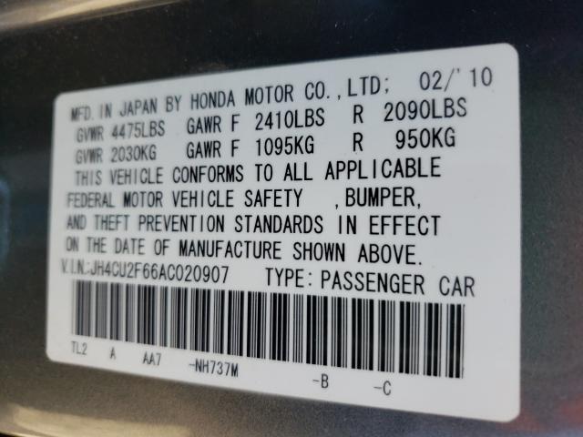 Photo 9 VIN: JH4CU2F66AC020907 - ACURA TSX 