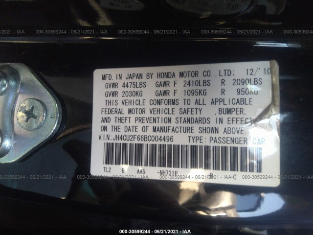 Photo 8 VIN: JH4CU2F66BC004496 - ACURA TSX 