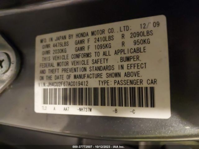 Photo 8 VIN: JH4CU2F67AC019412 - ACURA TSX 