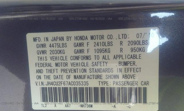 Photo 8 VIN: JH4CU2F67AC035335 - ACURA TSX 