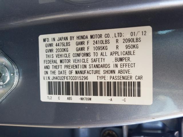 Photo 9 VIN: JH4CU2F67CC015296 - ACURA TSX TECH 