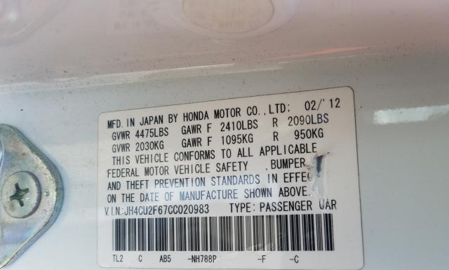 Photo 9 VIN: JH4CU2F67CC020983 - ACURA TSX 