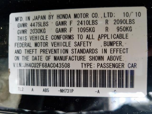 Photo 9 VIN: JH4CU2F68AC043508 - ACURA TSX 