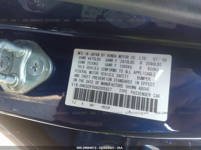 Photo 8 VIN: JH4CU2F6XAC005827 - ACURA TSX 