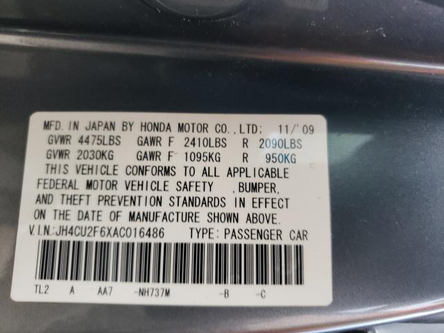 Photo 9 VIN: JH4CU2F6XAC016486 - ACURA TSX 