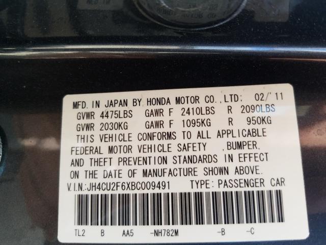 Photo 9 VIN: JH4CU2F6XBC009491 - ACURA TSX 