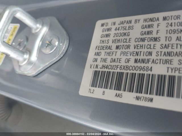 Photo 8 VIN: JH4CU2F6XBC009684 - ACURA TSX 