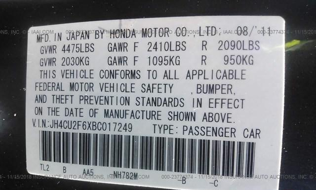 Photo 8 VIN: JH4CU2F6XBC017249 - ACURA TSX 