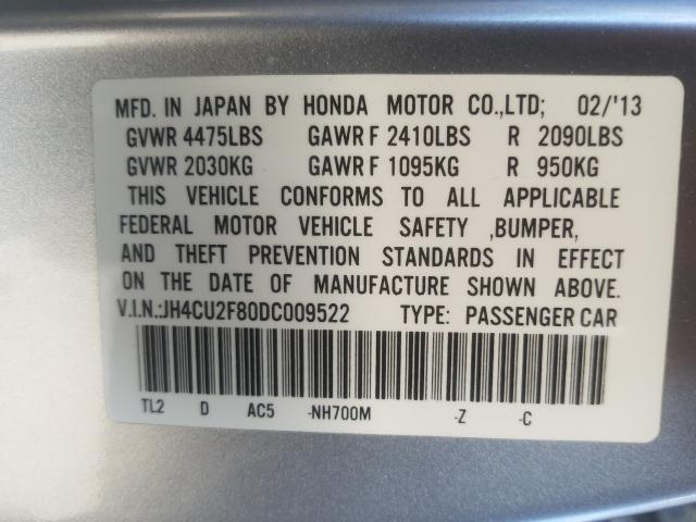 Photo 9 VIN: JH4CU2F80DC009522 - ACURA TSX 