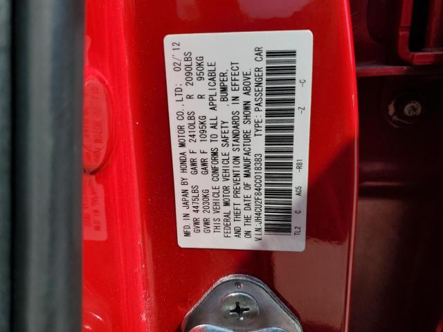 Photo 11 VIN: JH4CU2F84CC018383 - ACURA TSX SE 