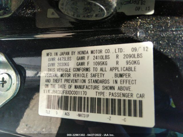 Photo 8 VIN: JH4CU2F8XDC001170 - ACURA TSX 