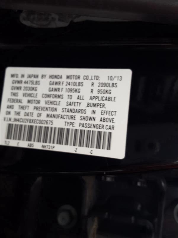 Photo 9 VIN: JH4CU2F8XEC002675 - ACURA TSX SE 