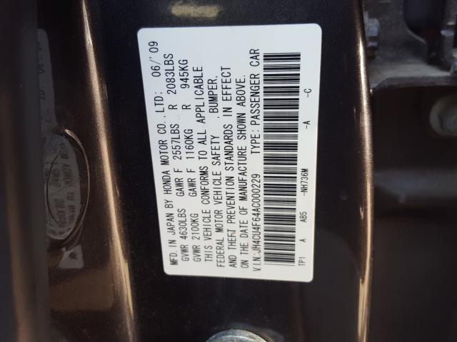 Photo 9 VIN: JH4CU4F64AC000229 - ACURA TSX 